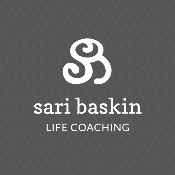 Life coaching logo on pattern